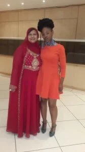 Amina Bardien with Sawen's Pinoki Twala
